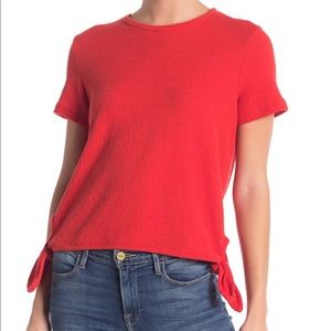 Madewell side tie top red/Orange -Large